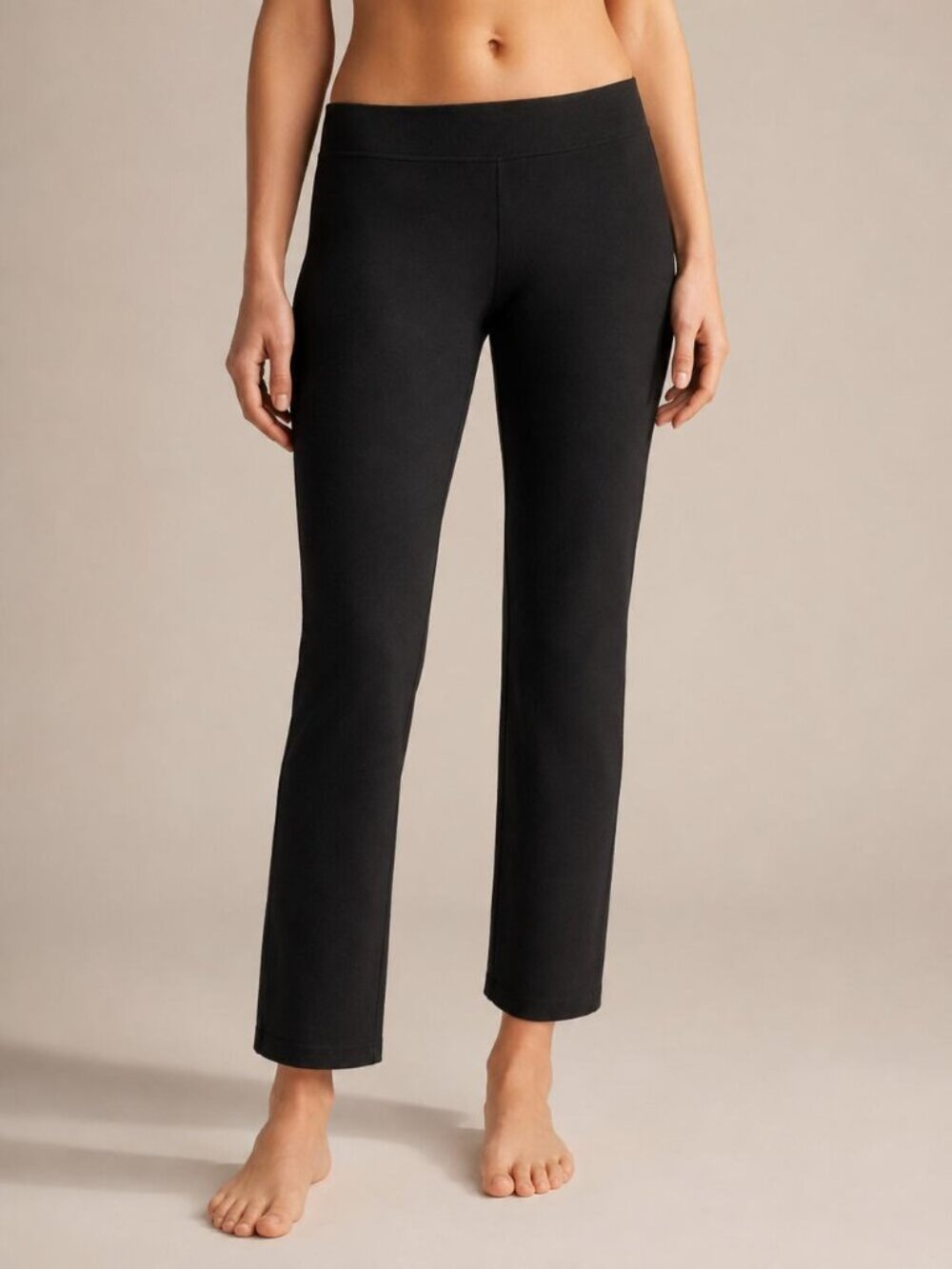 Eileen Fisher Washable Stretch Crepe Pull-On Pants L Forest Night Green Straight